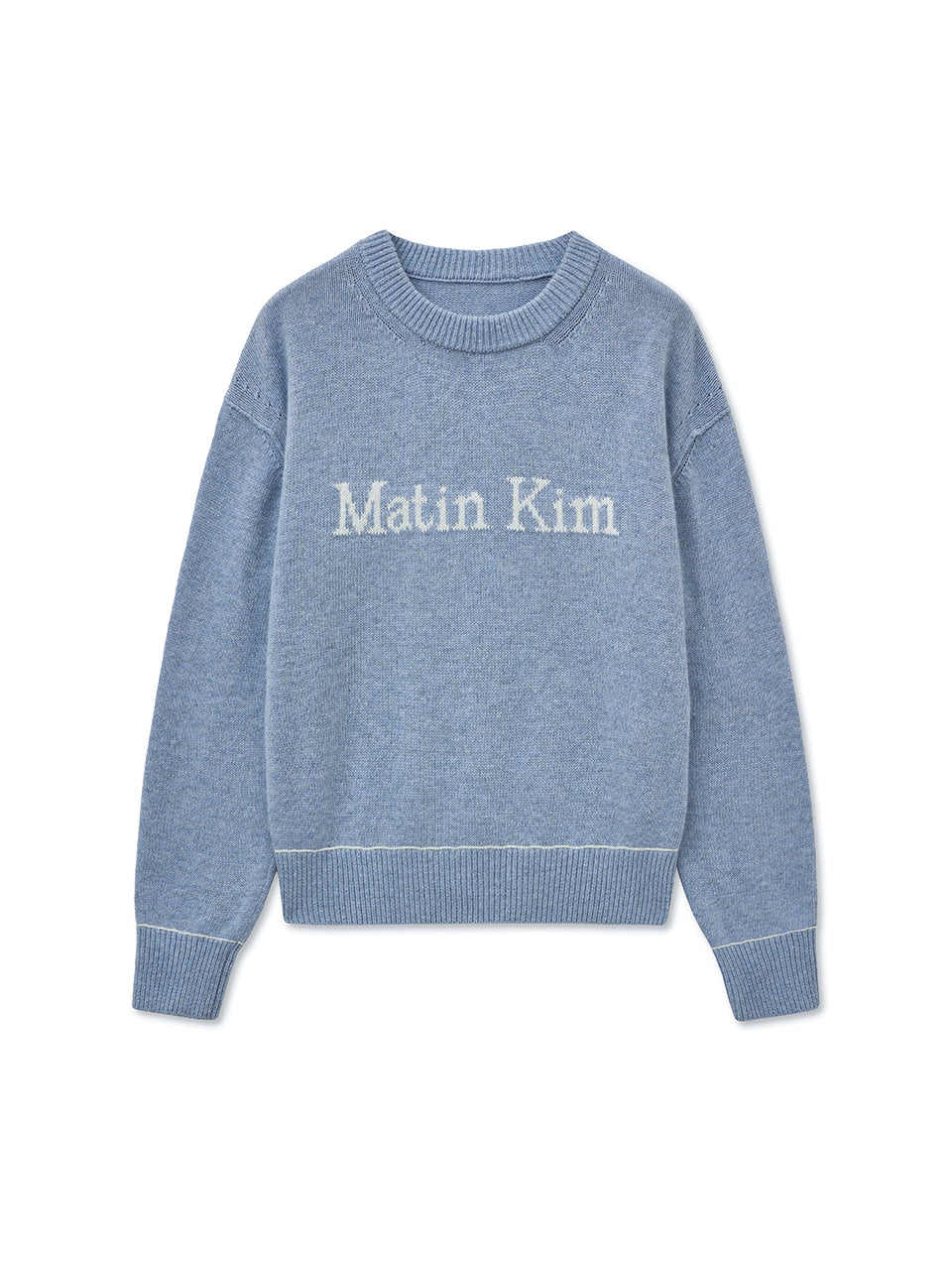 Matin Kim - Color Trim Line Logo Pullover (Ivory) product image 17 | TRAB K-Fashion Australia