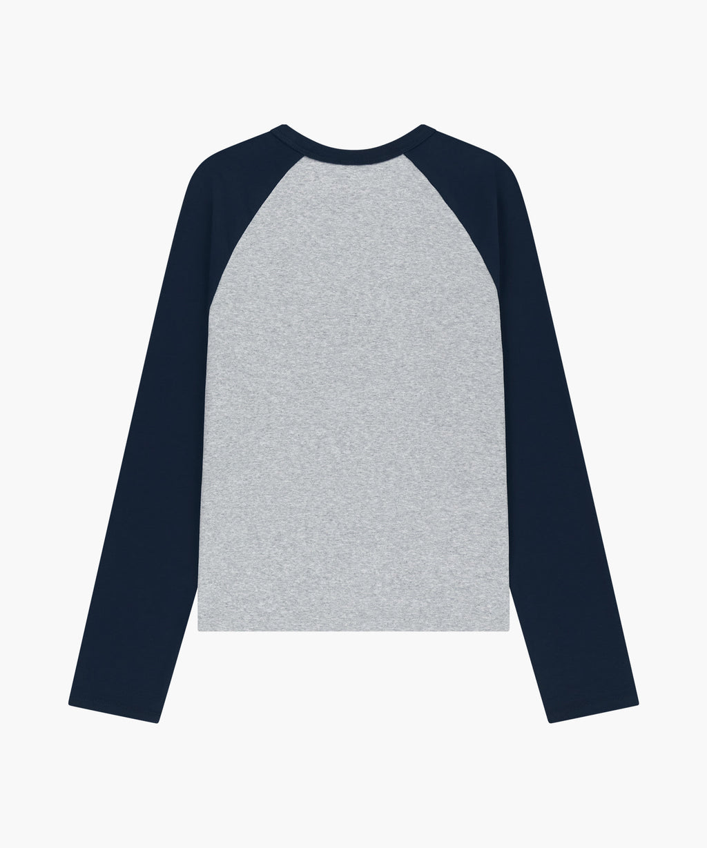 Marithe & Francois Girbaud - Basic Raglan Long Sleeve (Heather Gray) product image 6 | TRAB K-Fashion Australia