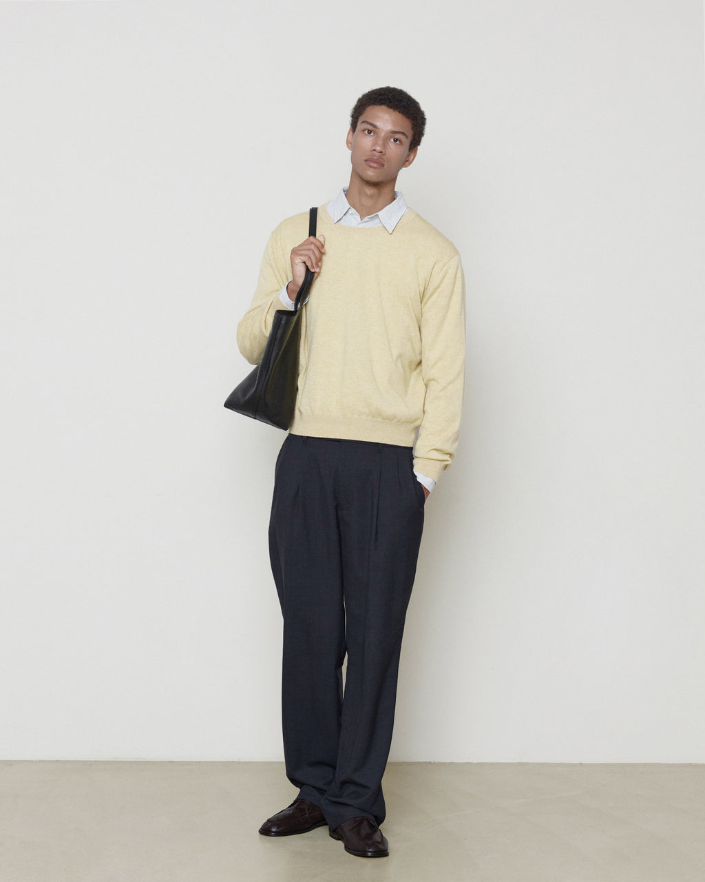 Brownyard - Wool Two Tuck Trouser (Charcoal) product image 1 | TRAB K-Fashion Australia