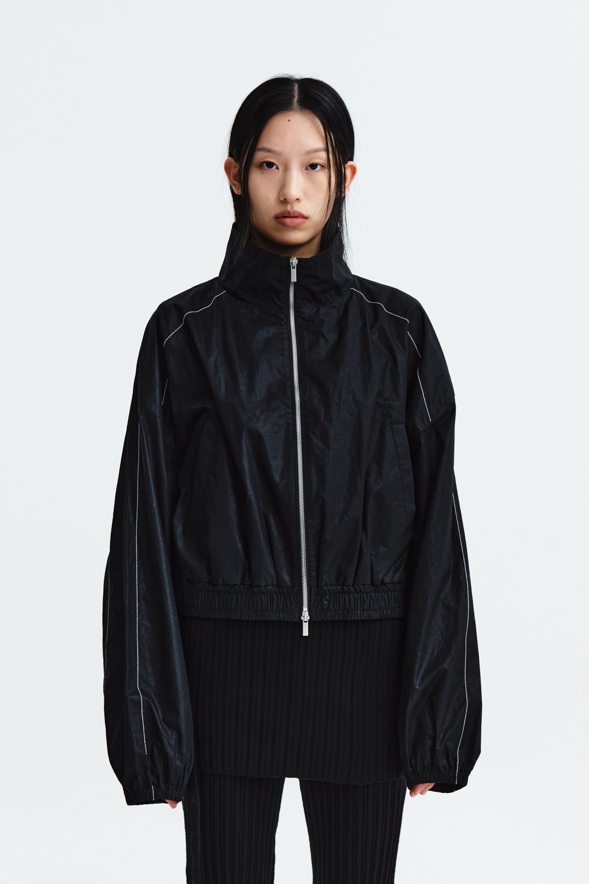 Matin Kim - Matin Coating Crop Blouson (Black) product image 12 | TRAB K-Fashion Australia