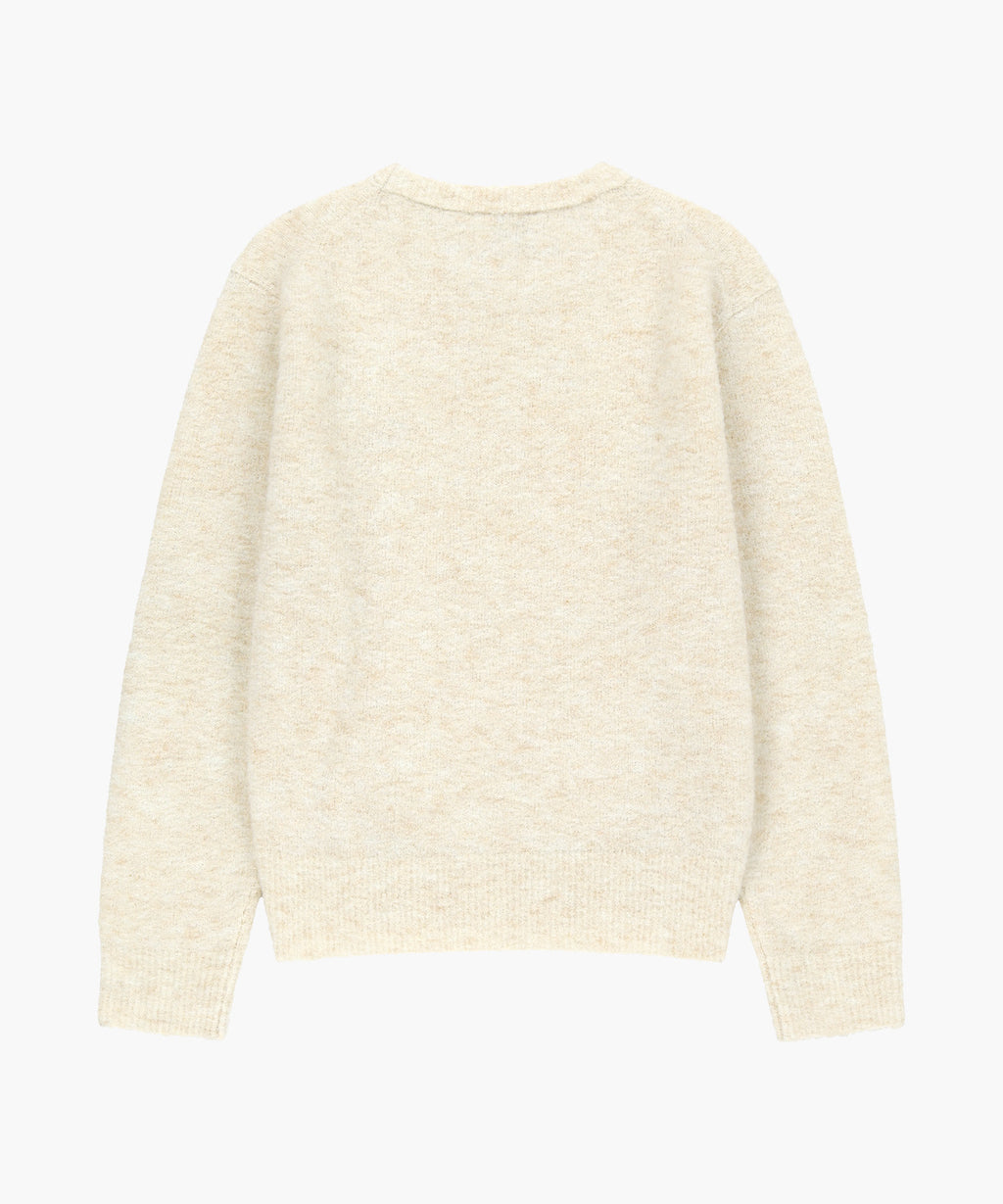 Marithe & Francois Girbaud - Small Classic Logo Boucle Knit Pullover (Ivory) product image 6 | TRAB K-Fashion Australia