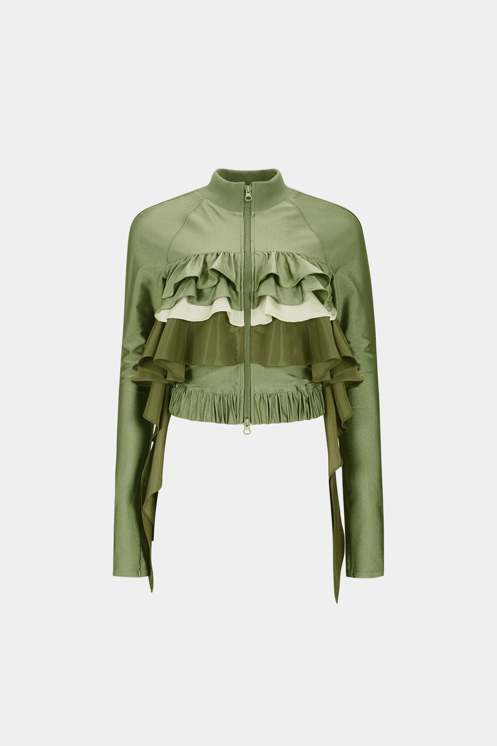 Andersson Bell - Riley Ruffle Tight Zip Up (Khaki) product image 7 | TRAB K-Fashion Australia