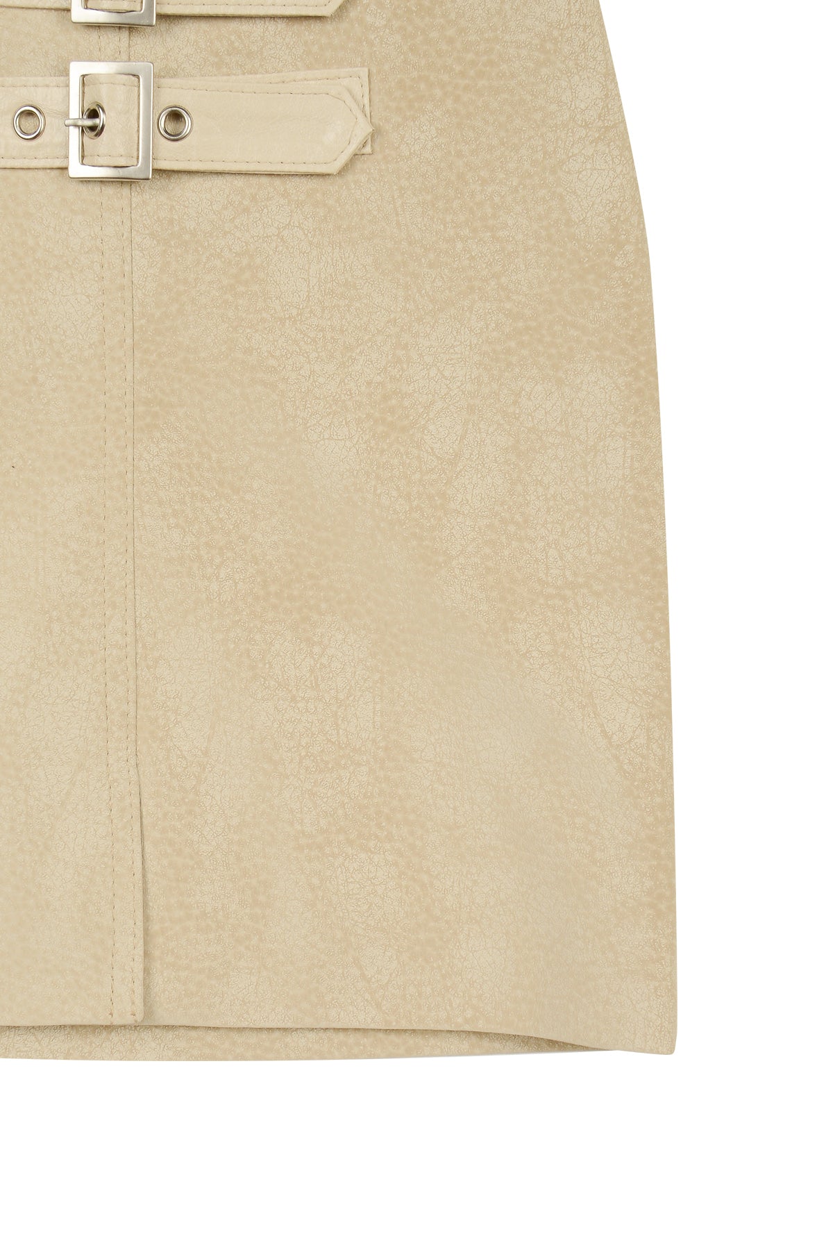 Matin Kim - Buckle Mini Skirt (Beige) product image 4 | TRAB K-Fashion Australia