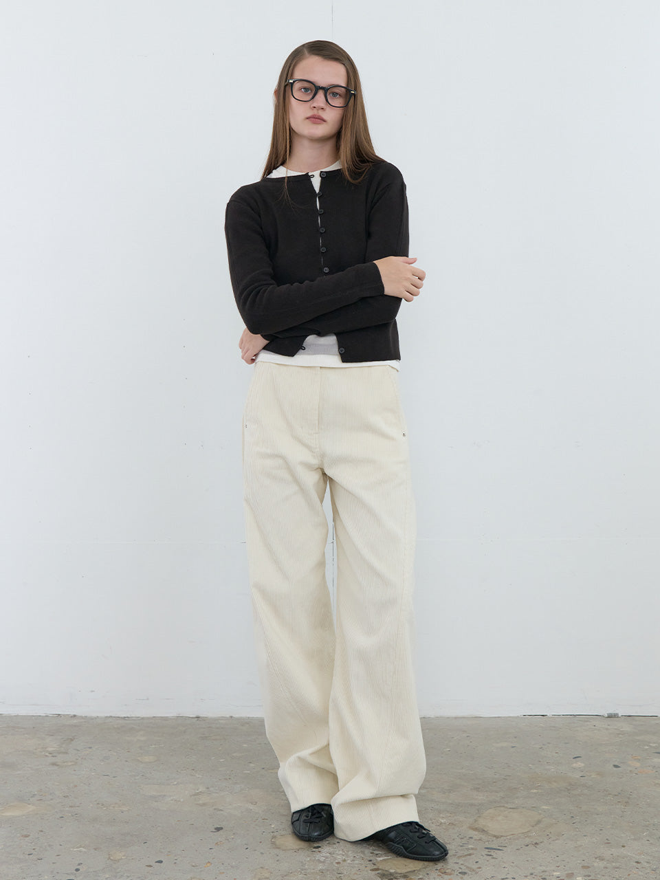 Kijun - Button Up Knit Top (Black) product image 3 | TRAB K-Fashion Australia