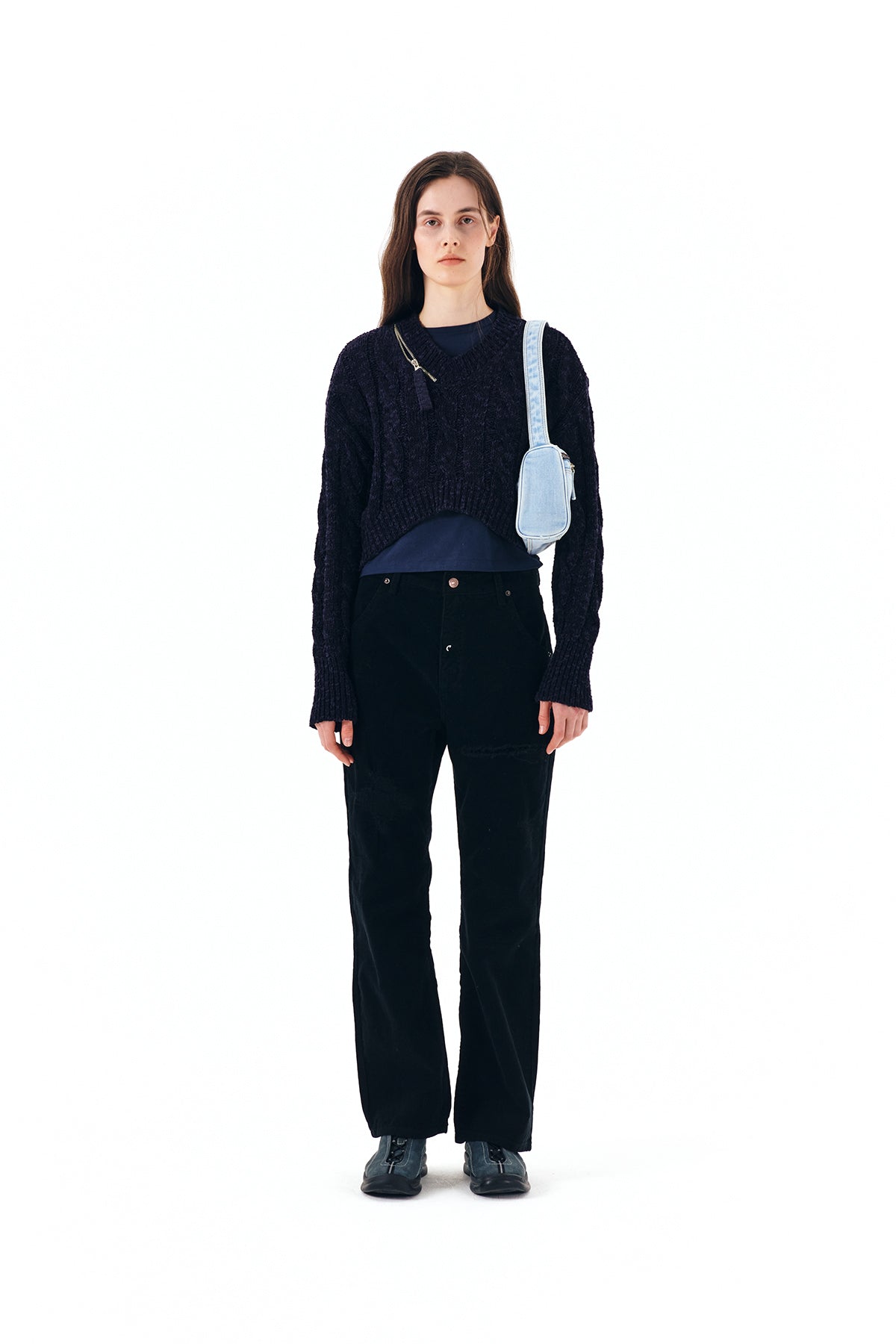 Matin Kim - Corduroy Damaged Pants (Black) product image 10 | TRAB K-Fashion Australia