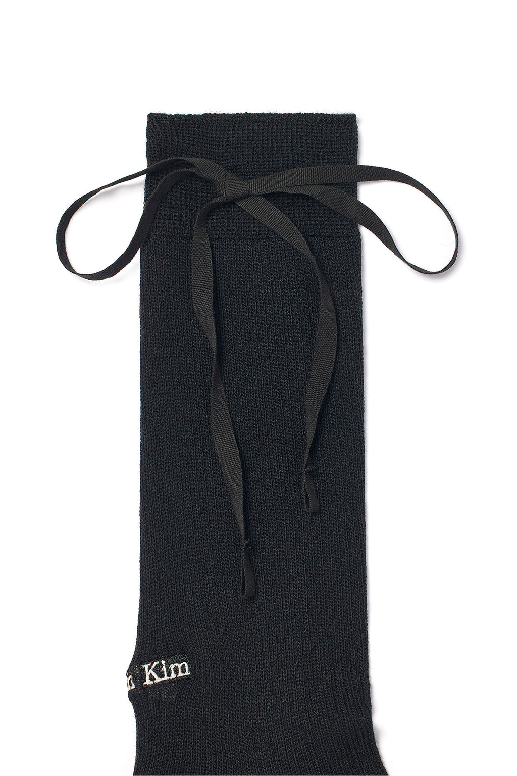 Matin Kim - Ribbon Point Crew Socks (Black) product image 3 | TRAB K-Fashion Australia