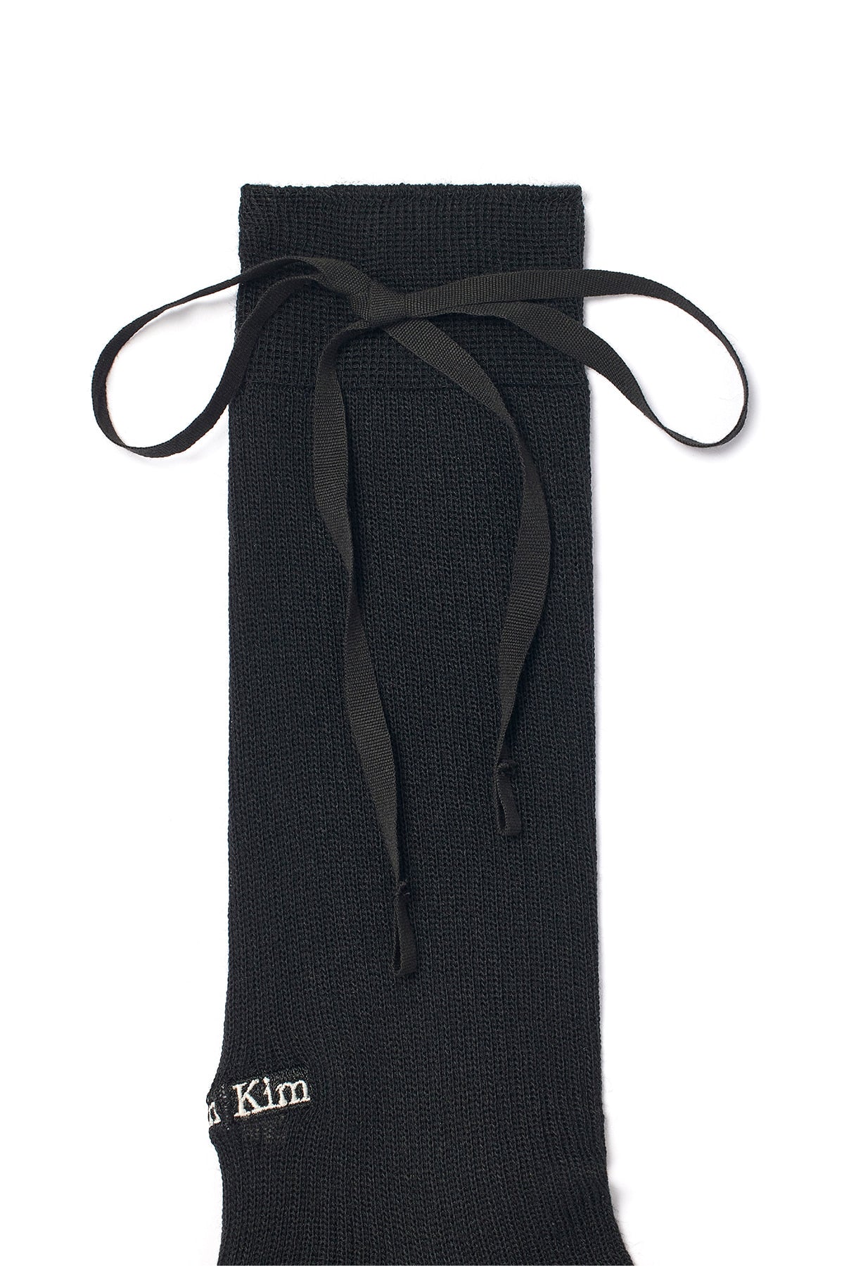 Matin Kim - Ribbon Point Crew Socks (Black) product image 3 | TRAB K-Fashion Australia
