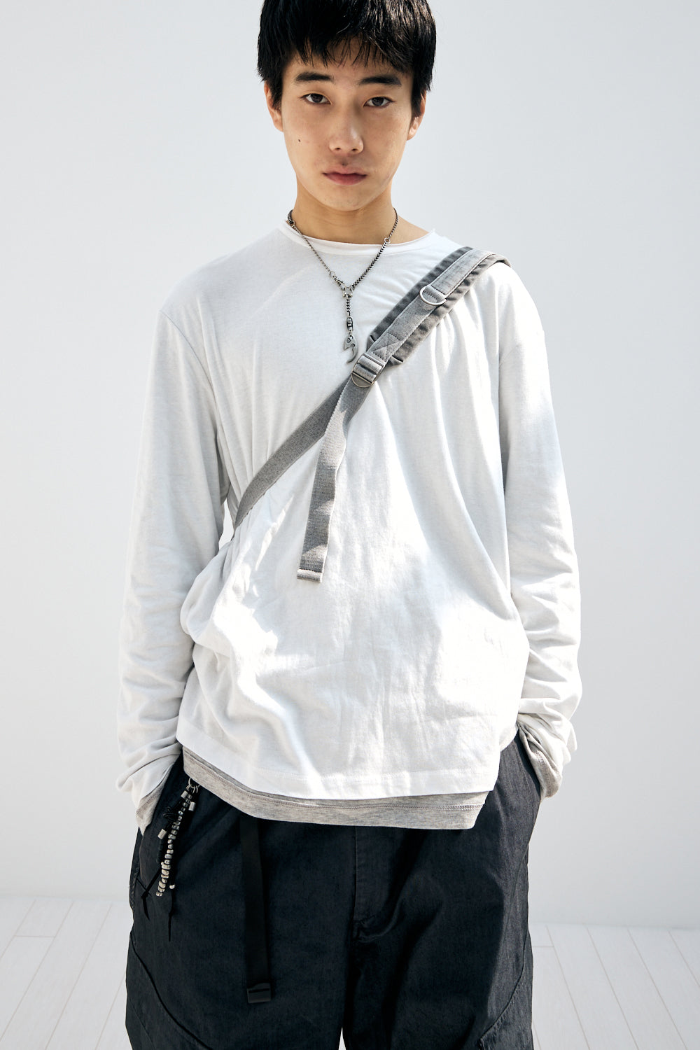 Hatchingroom - Two Face Tee (White/M.Grey) product image 7 | TRAB K-Fashion Australia