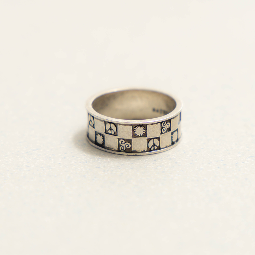 Towtow Archive - Checkerboard Ring (Silver) product image 2 | TRAB K-Fashion Australia