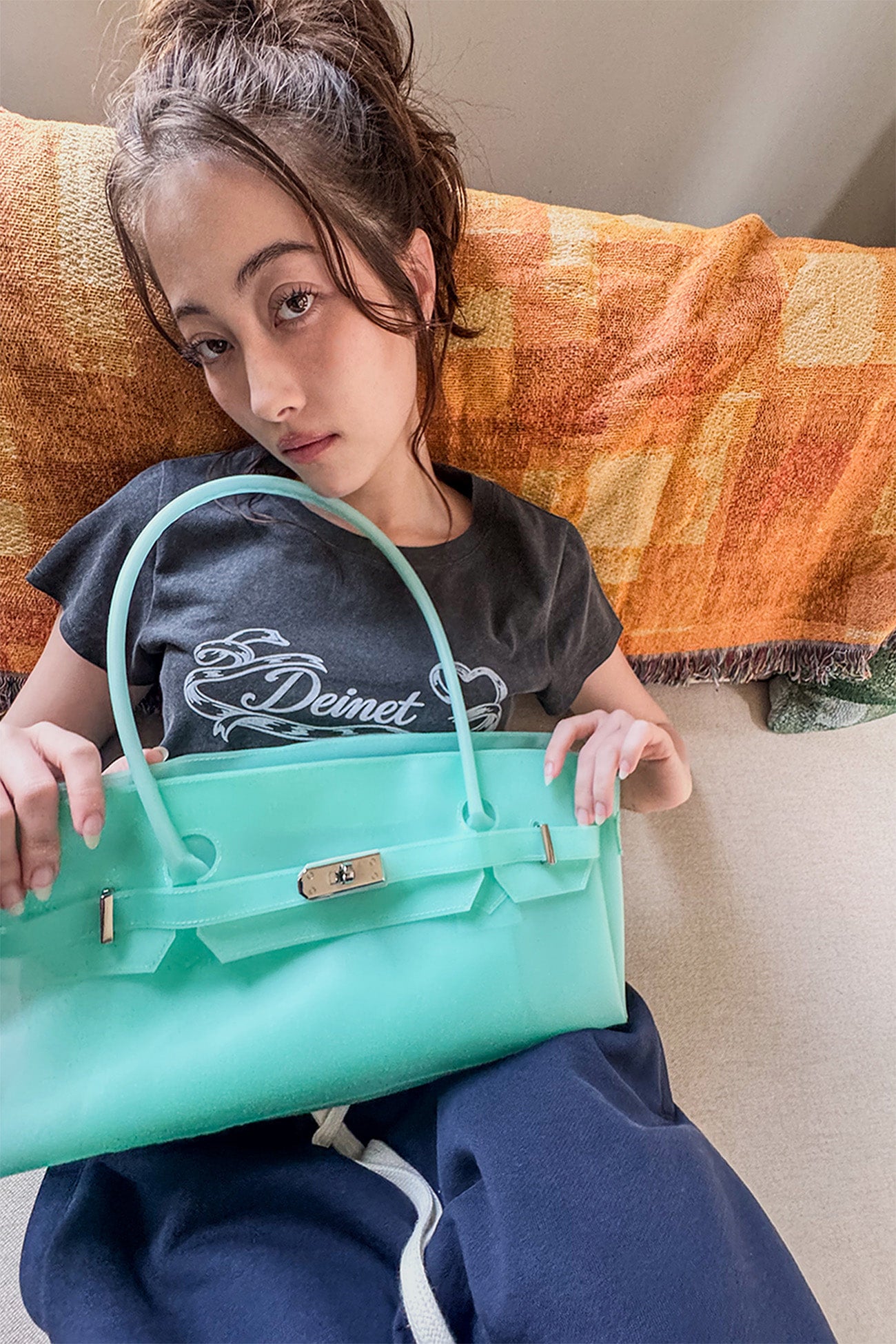 Deinet - [free Card Wallet] Jelly Two-Way Bag (Mint) product image 1 | TRAB K-Fashion Australia