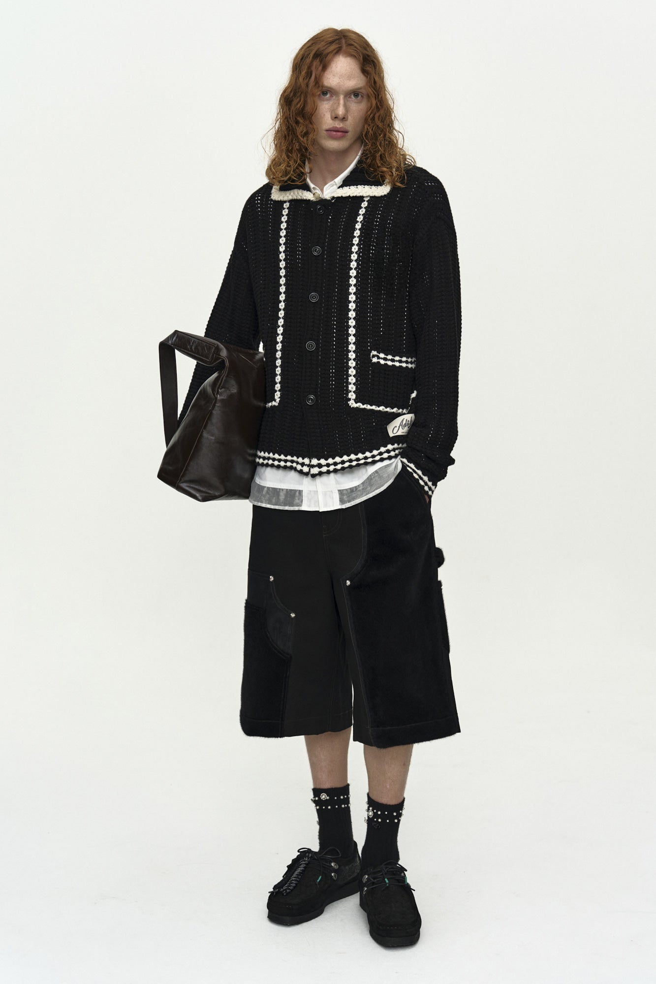 Andersson Bell - Unisex New Fantasia Collar Cardigan (Black) product image 8 | TRAB K-Fashion Australia