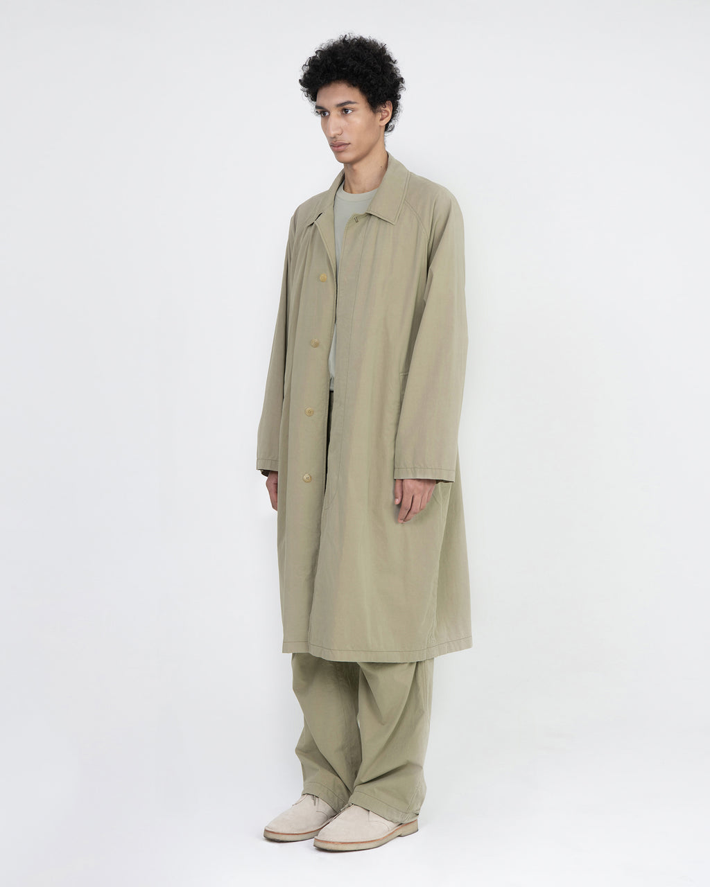 Brownyard - Washed Balmacaan Coat (Dark Beige) product image 3 | TRAB K-Fashion Australia