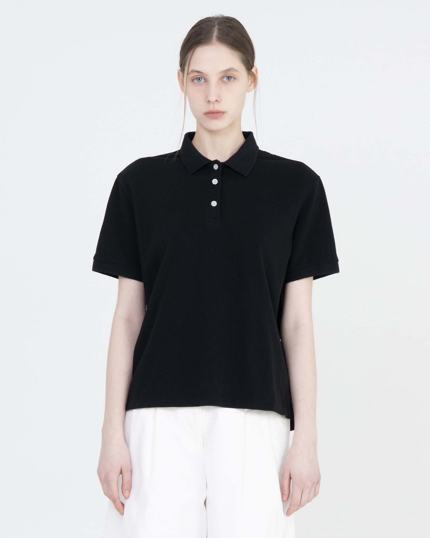 Brownyard - Vintage Cotton Pique Shirt (Black) product image 1 | TRAB K-Fashion Australia