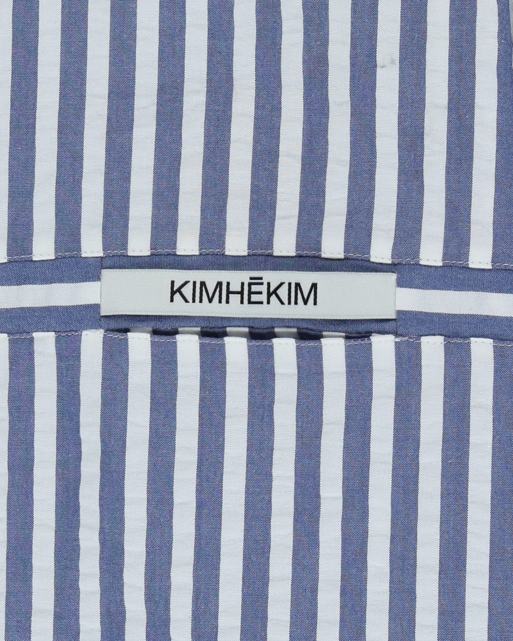 Kimhe Kim - Stripped Label Shirt (Blue) product image 12 | TRAB K-Fashion Australia