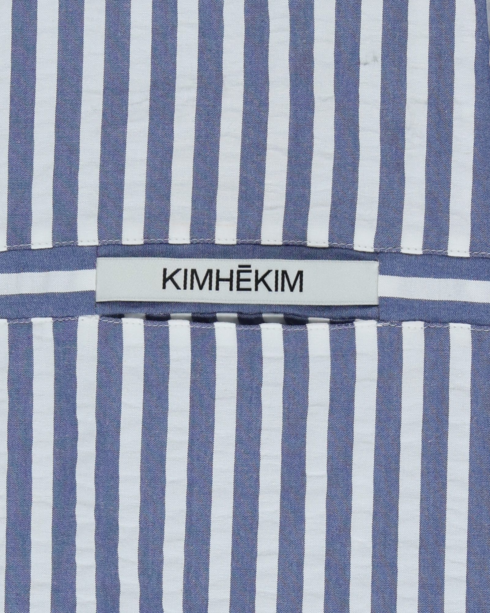 Kimhe Kim - Stripped Label Shirt (Blue) product image 12 | TRAB K-Fashion Australia