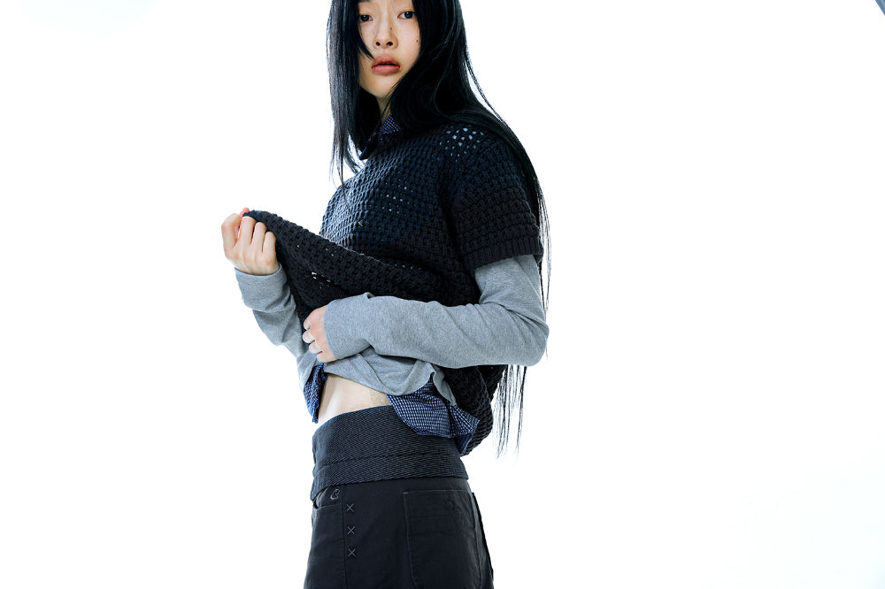 Coyseio - Waist Panel Skirt (Charcoal) product image 5 | TRAB K-Fashion Australia