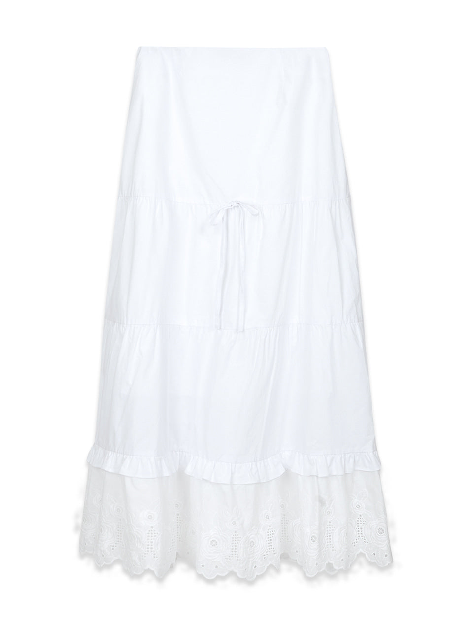 Margarin Fingers - Rose Eyelet Long Skirt (White) product image 2 | TRAB K-Fashion Australia
