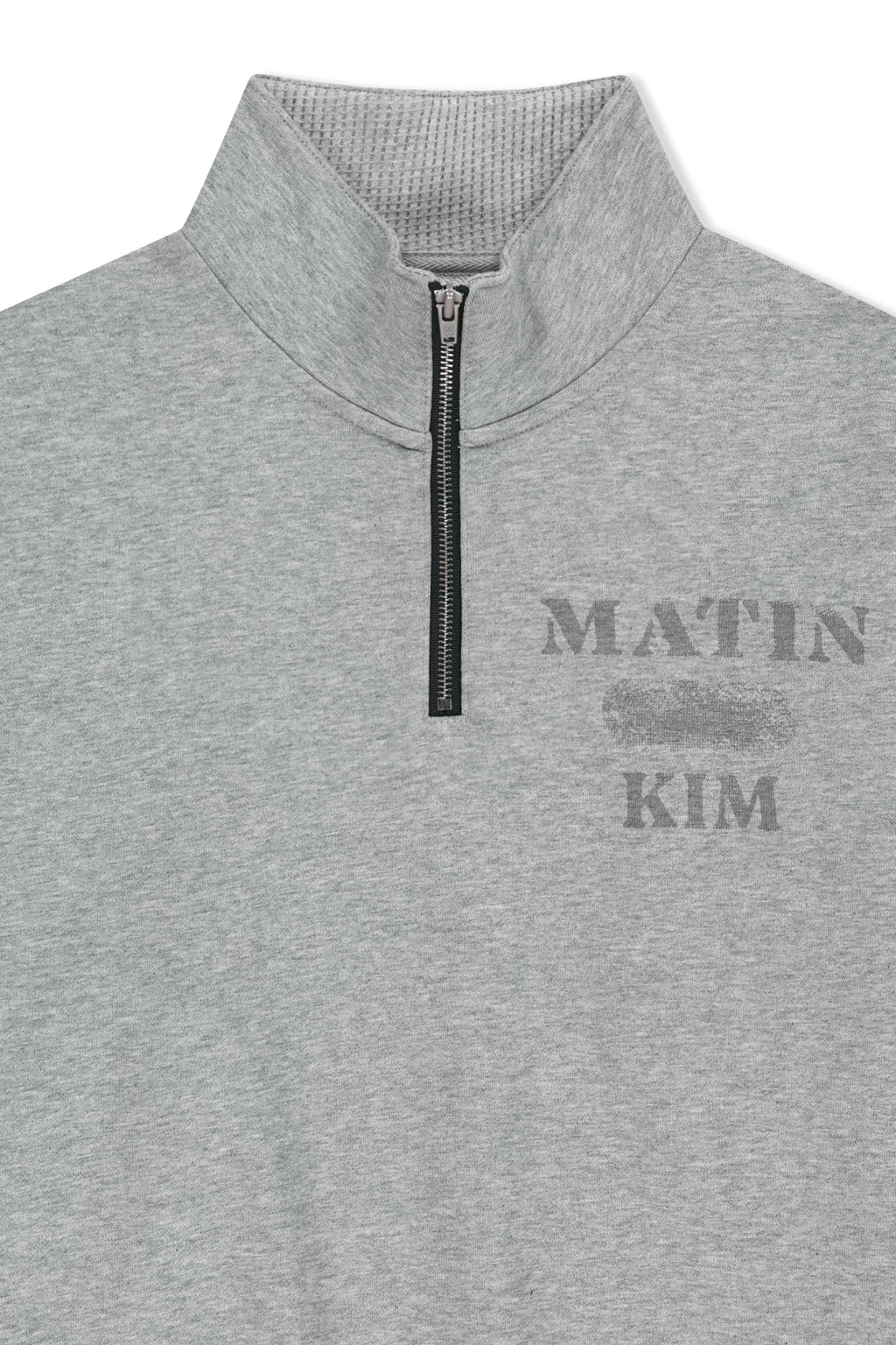 Matin Kim - Matin Logo Quarter Zip Up (Grey) product image 4 | TRAB K-Fashion Australia