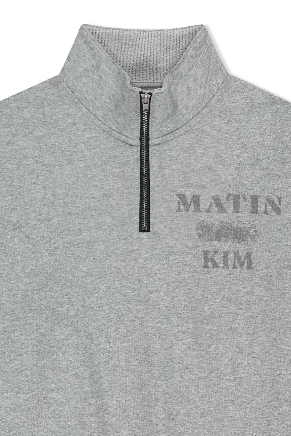 Matin Kim - Matin Logo Quarter Zip Up (Grey) product image 4 | TRAB K-Fashion Australia