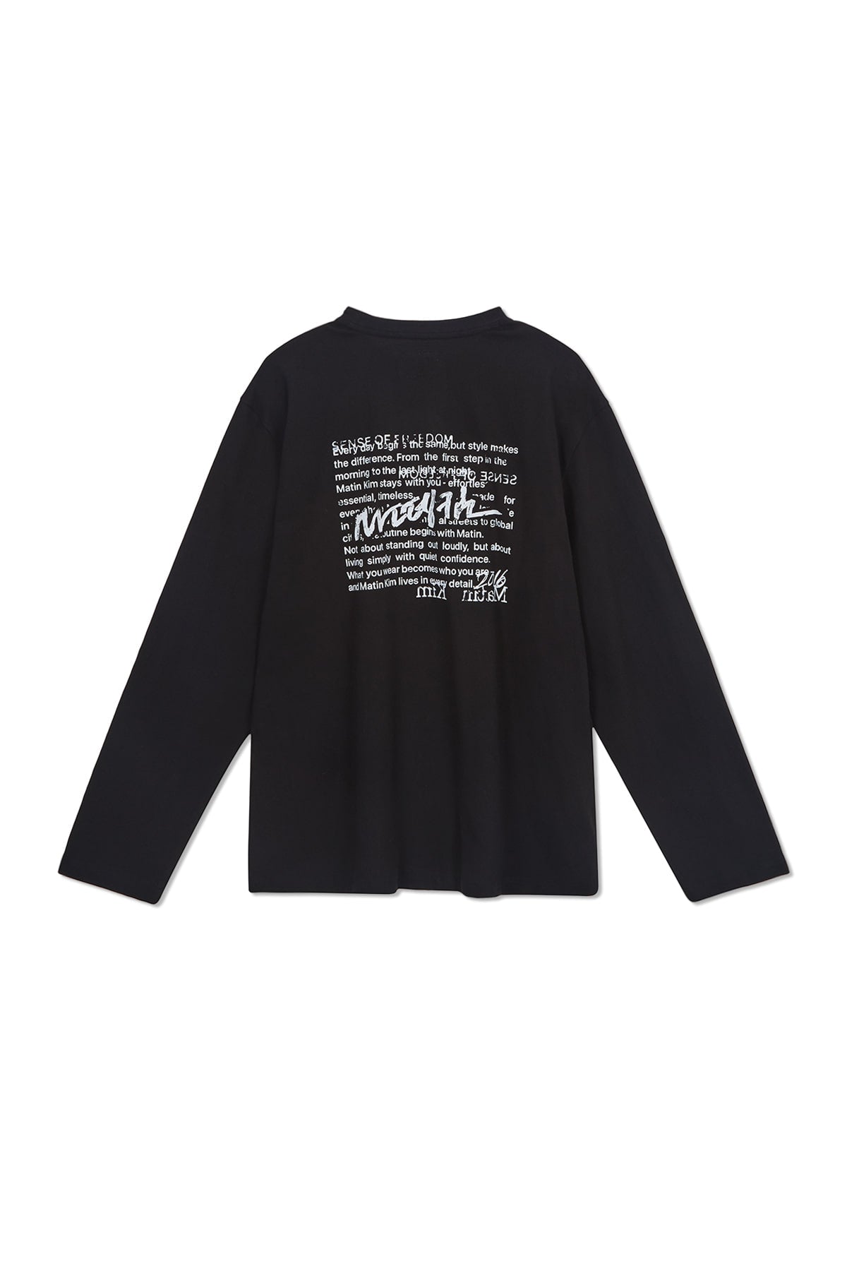 Matin Kim - Hangeul Logo Archive Long Sleeve (Black) product image 5 | TRAB K-Fashion Australia