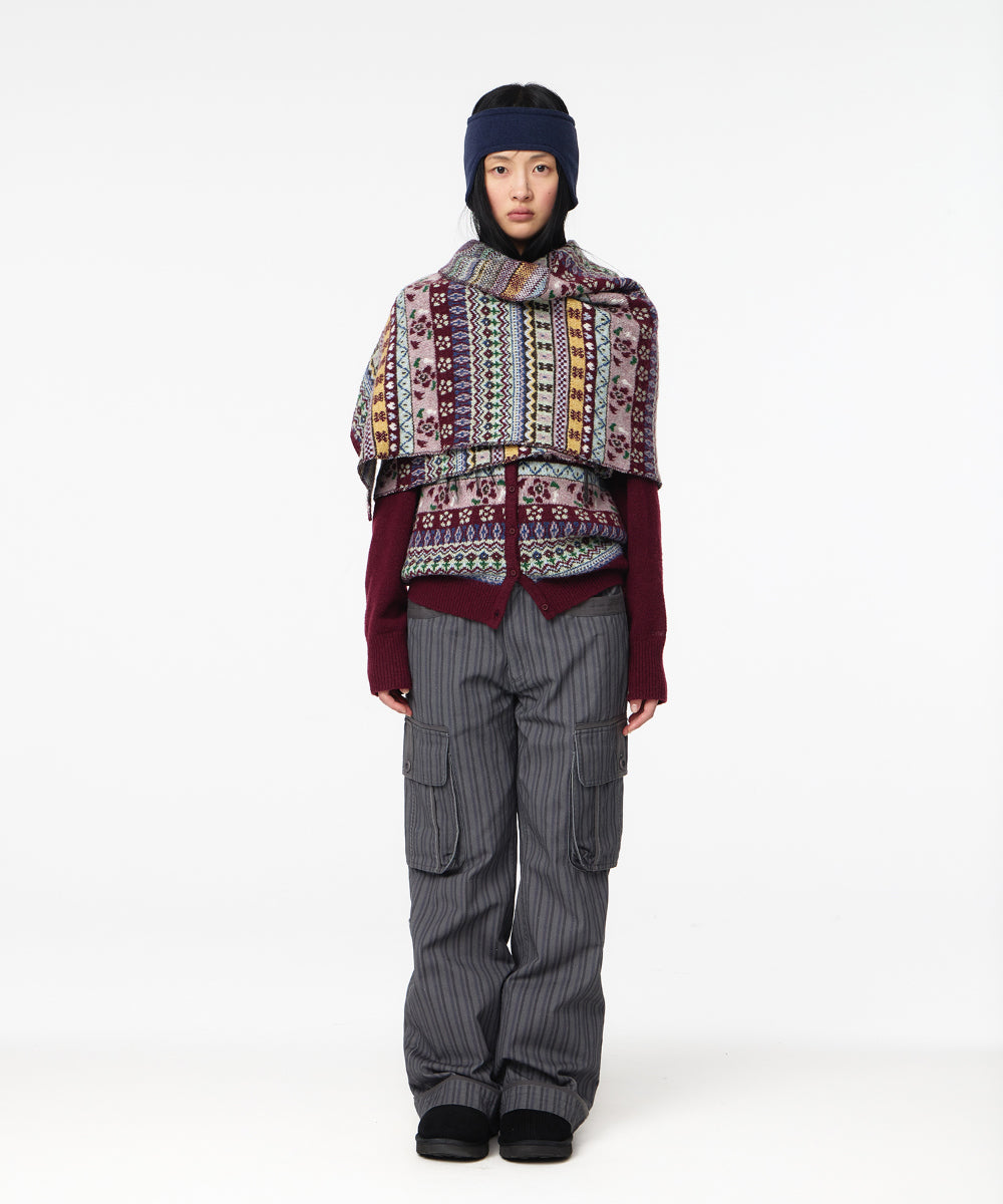 Coyseio - Stripe Big Pocket Cargo Pants (Charcoal) product image 8 | TRAB K-Fashion Australia
