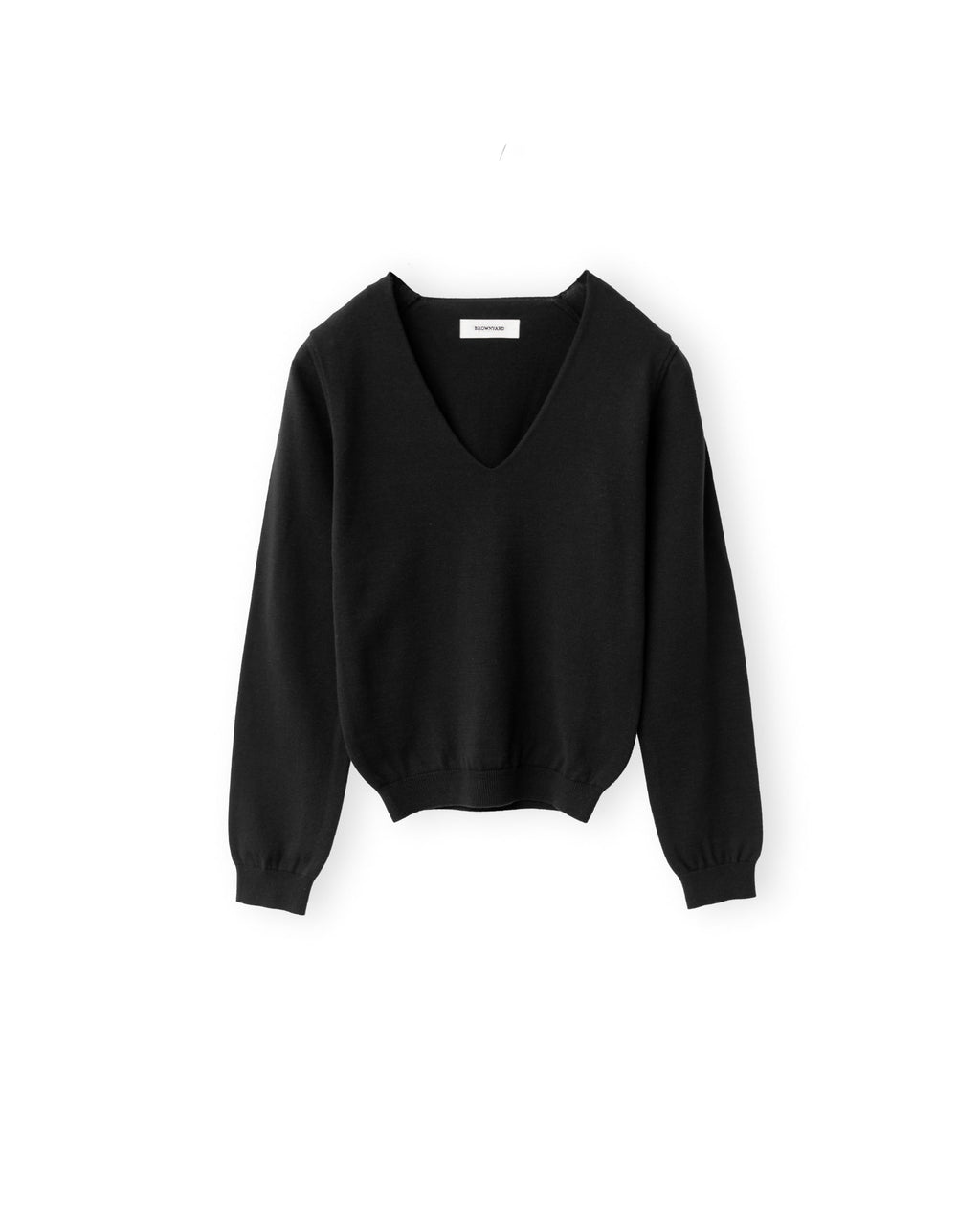 Brownyard - Organic Cotton V Neck Knit (Black) product image 5 | TRAB K-Fashion Australia