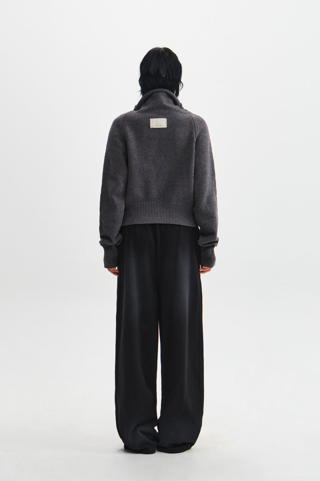 Matin Kim - Snap Tuck Washed Sweatpants (Black) product image 8 | TRAB K-Fashion Australia