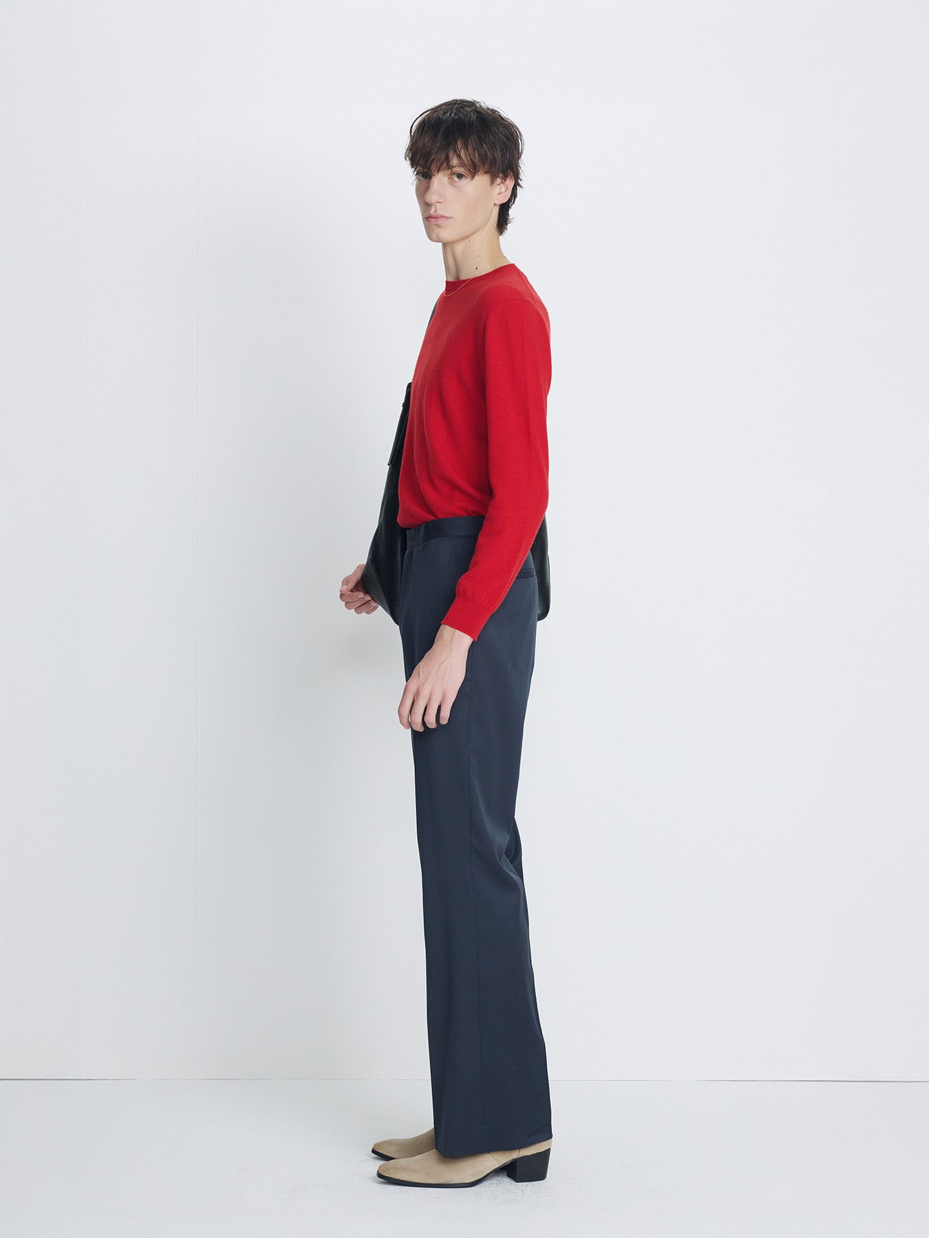 Tonywack - Super Fine Merino Wool Crew-Neck Knit (Red) product image 3 | TRAB K-Fashion Australia