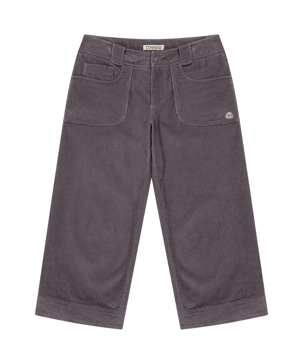 Coyseio - Rustic Corduroy Capri Pants (Purple Grey) product image 1 | TRAB K-Fashion Australia
