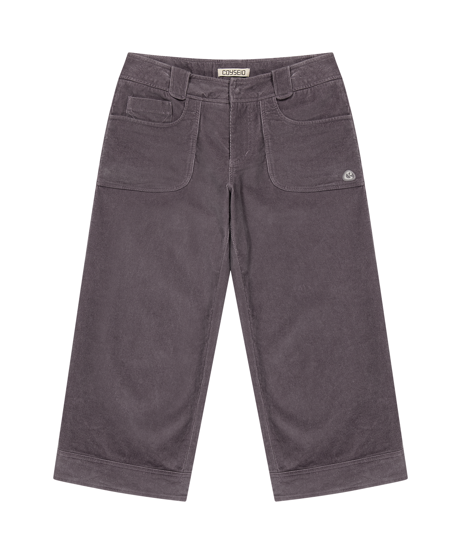 Coyseio - Rustic Corduroy Capri Pants (Purple Grey) product image 1 | TRAB K-Fashion Australia
