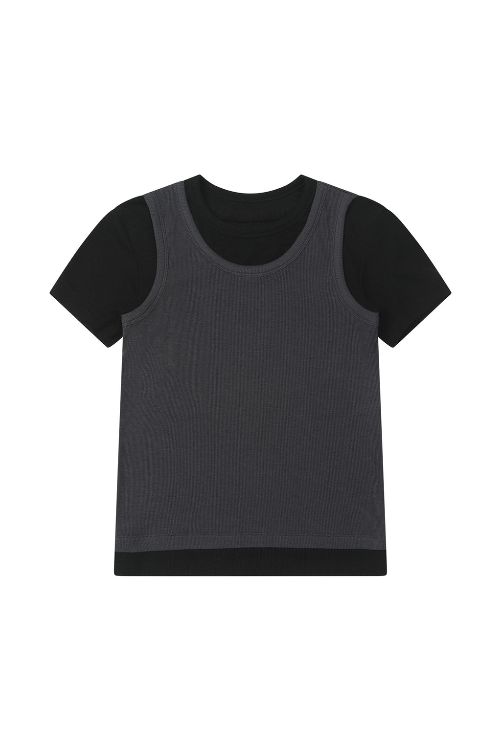 Deinet - D-Contrast T-Shirt (Charcoal) product image 1 | TRAB K-Fashion Australia