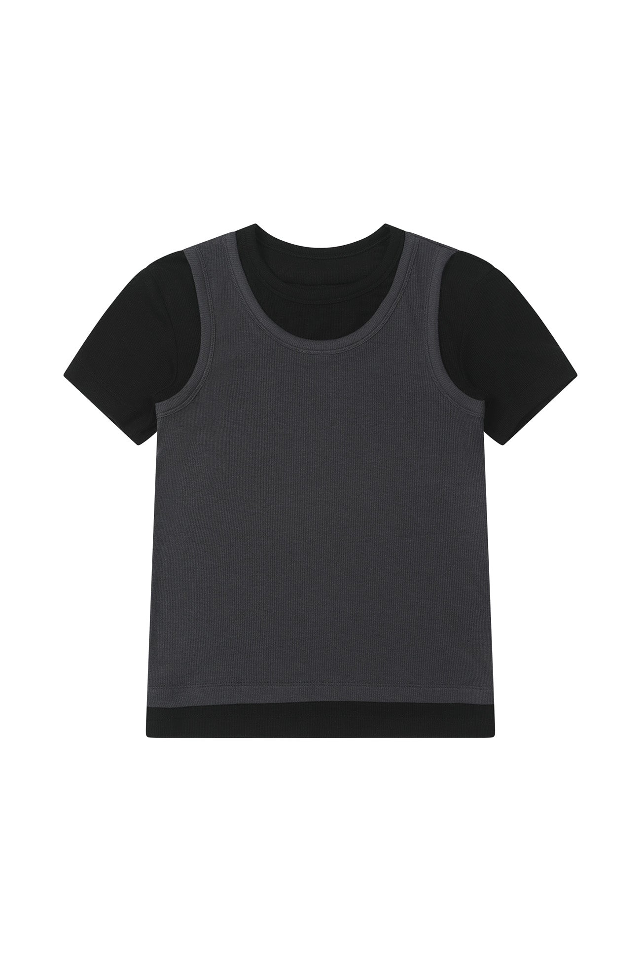 Deinet - D-Contrast T-Shirt (Charcoal) product image 1 | TRAB K-Fashion Australia