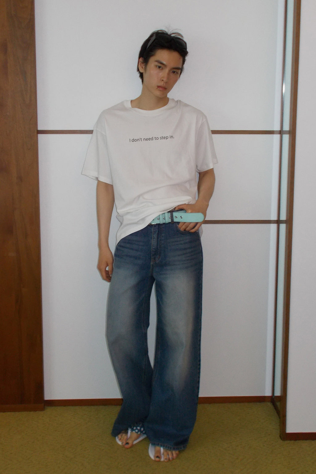 Deinet - I Don't Need To Step In T-Shirt (White) product image 6 | TRAB K-Fashion Australia