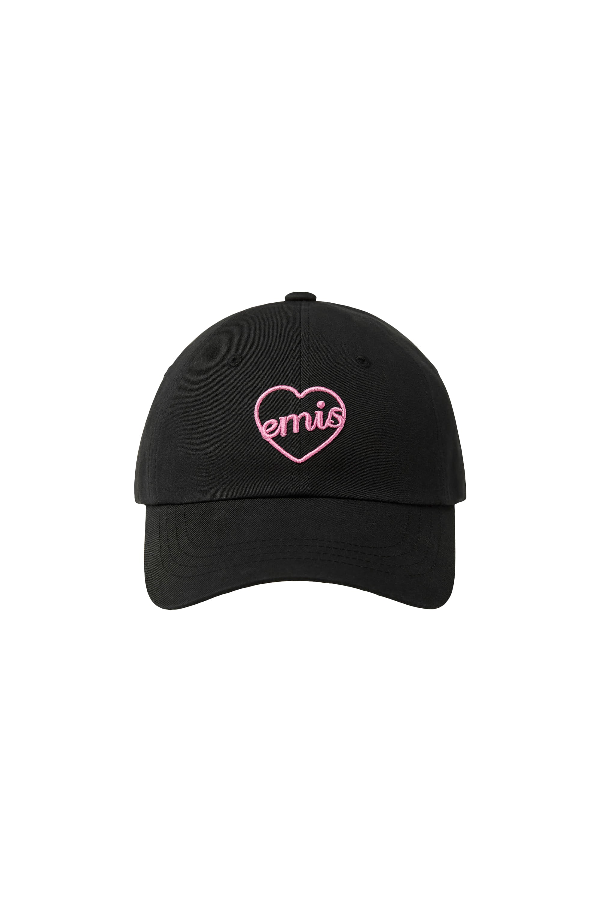 Emis - Heart Ball Cap (Black/Pink) product image 1 | TRAB K-Fashion Australia