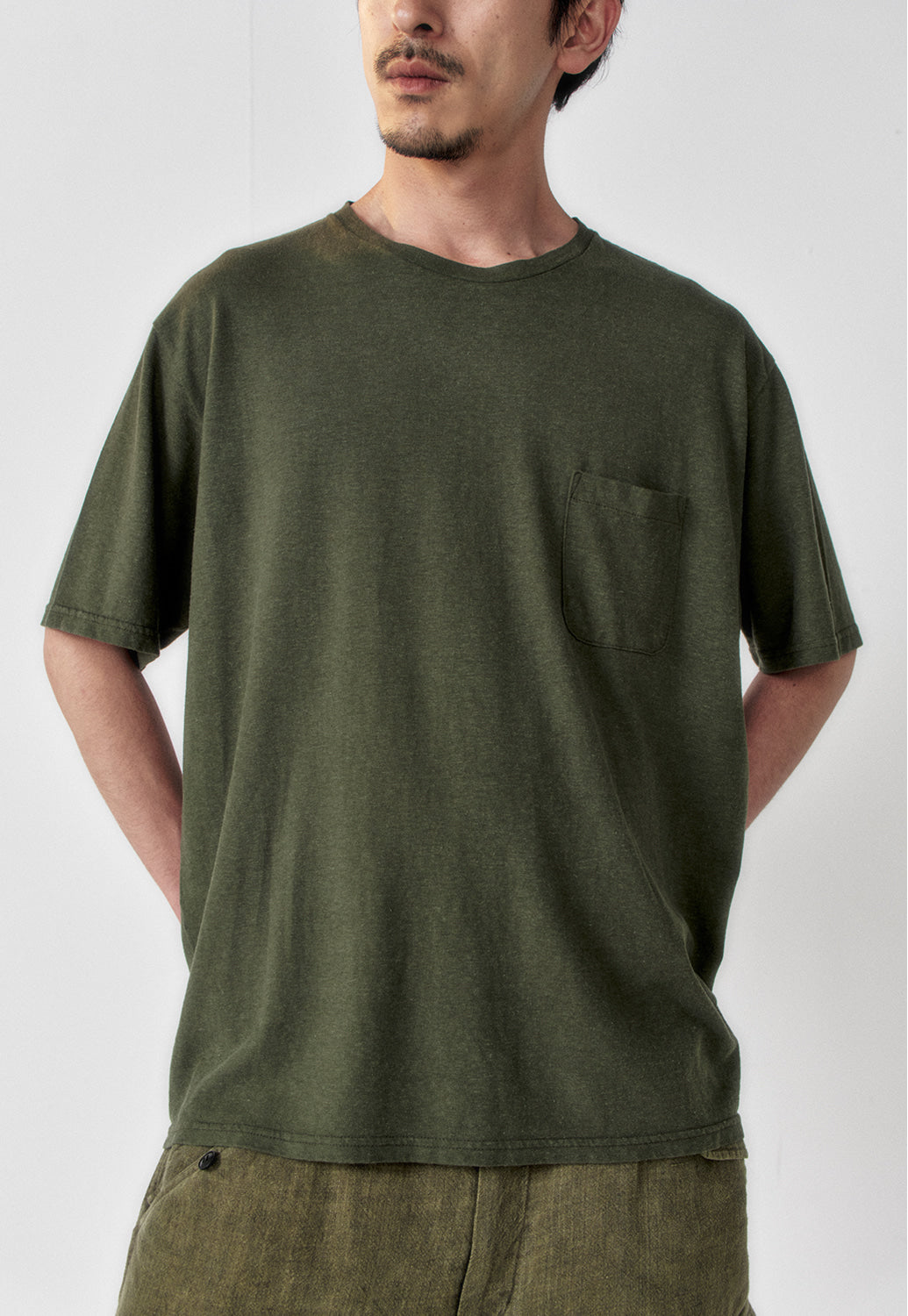 Art if acts - Linen Pocket Tee (Olive) product image 5 | TRAB K-Fashion Australia