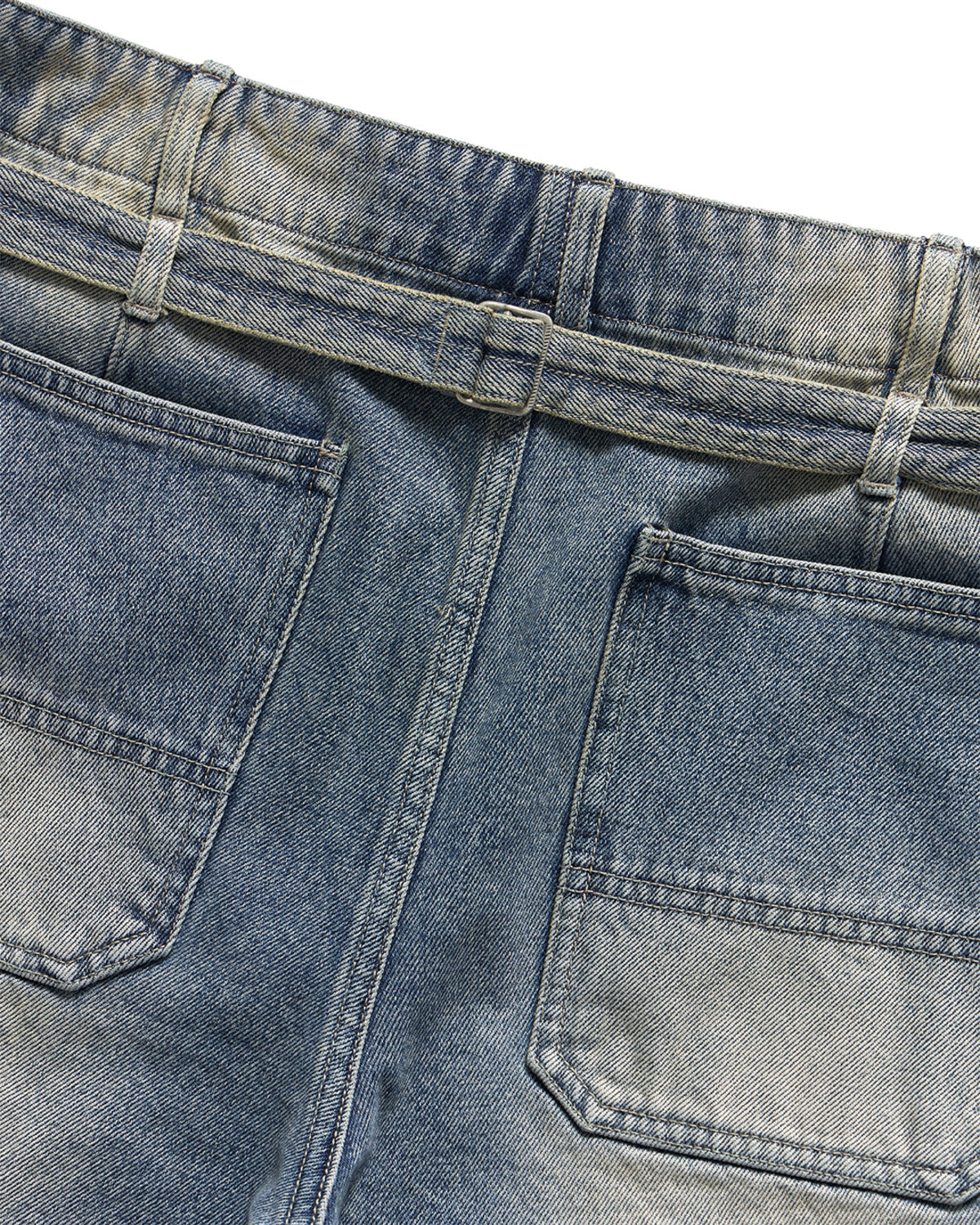 Eastlogue - Cinch Back Curved Shorts (Light Indigo) product image 12 | TRAB K-Fashion Australia