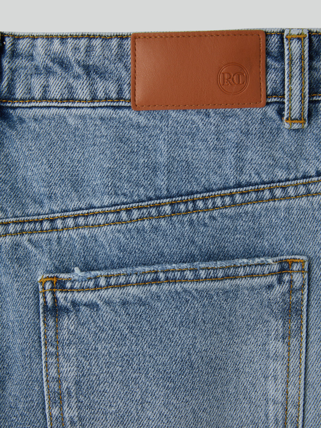Recto - Loose Fit Washed Denim (Light Blue) product image 7 | TRAB K-Fashion Australia