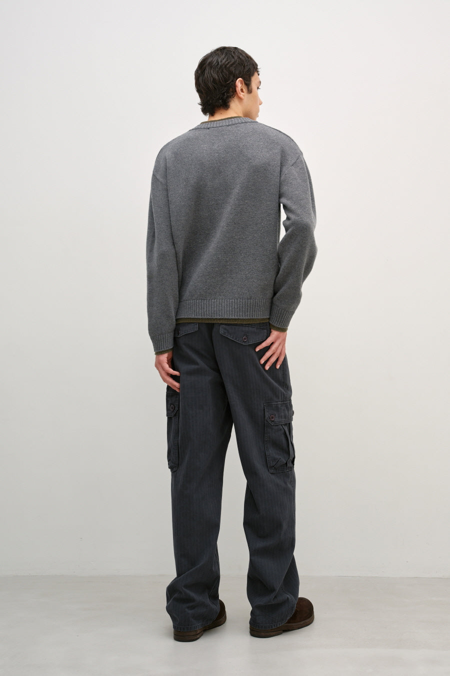 Insilence - HBT Cargo Pants (Washed Charcoal) product image 4 | TRAB K-Fashion Australia