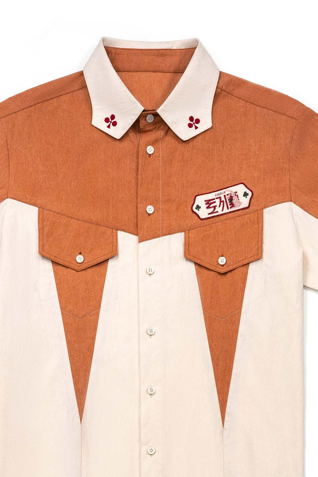 Ioedle - Clover Patch Bowling Shirt (Orange) product image 5 | TRAB K-Fashion Australia
