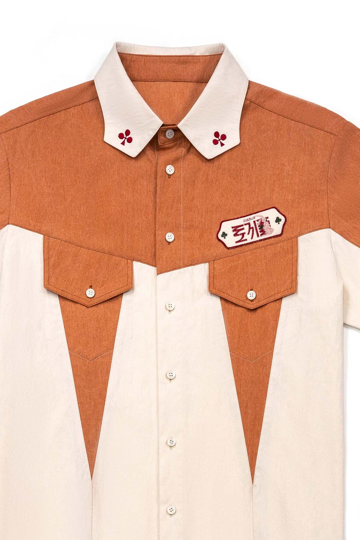 Ioedle - Clover Patch Bowling Shirt (Orange) product image 5 | TRAB K-Fashion Australia