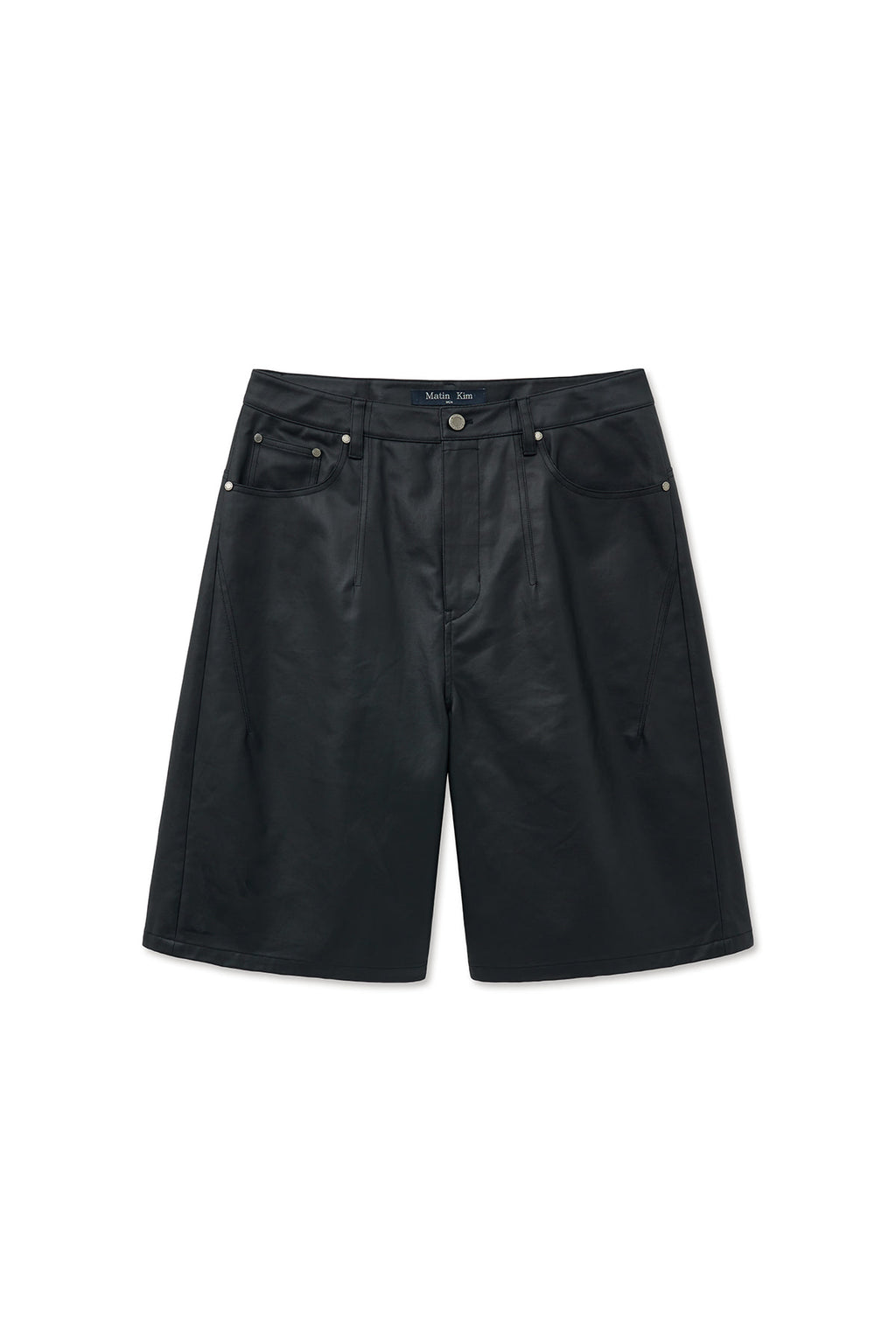 Matin Kim - Matt Coating Bermuda Pants (Black) product image 1 | TRAB K-Fashion Australia