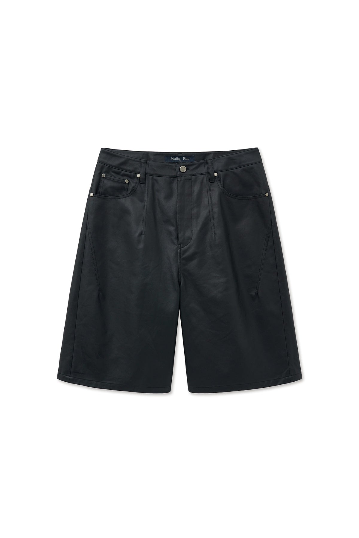 Matin Kim - Matt Coating Bermuda Pants (Black) product image 1 | TRAB K-Fashion Australia