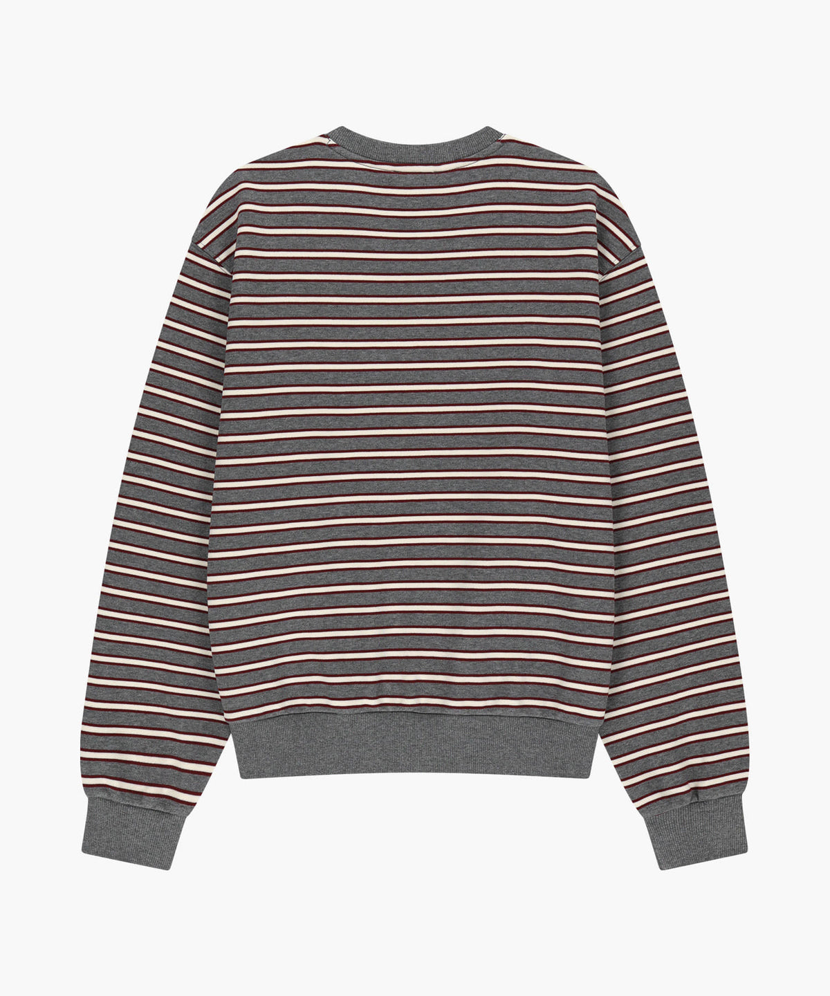 Marithe & Francois Girbaud - Small Classic Logo V Neck Balloon Sweatshirt (Stripe) product image 6 | TRAB K-Fashion Australia