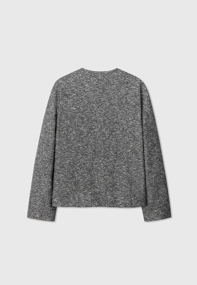 Tonywack - Italian Wool Cotton Tweed Blouson (Tweed Grey) product image 9 | TRAB K-Fashion Australia