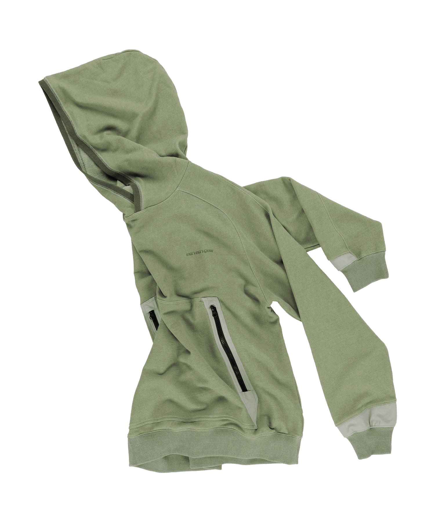 San San Gear - Zipper Pocket Hoodie (Green) product image 9 | TRAB K-Fashion Australia