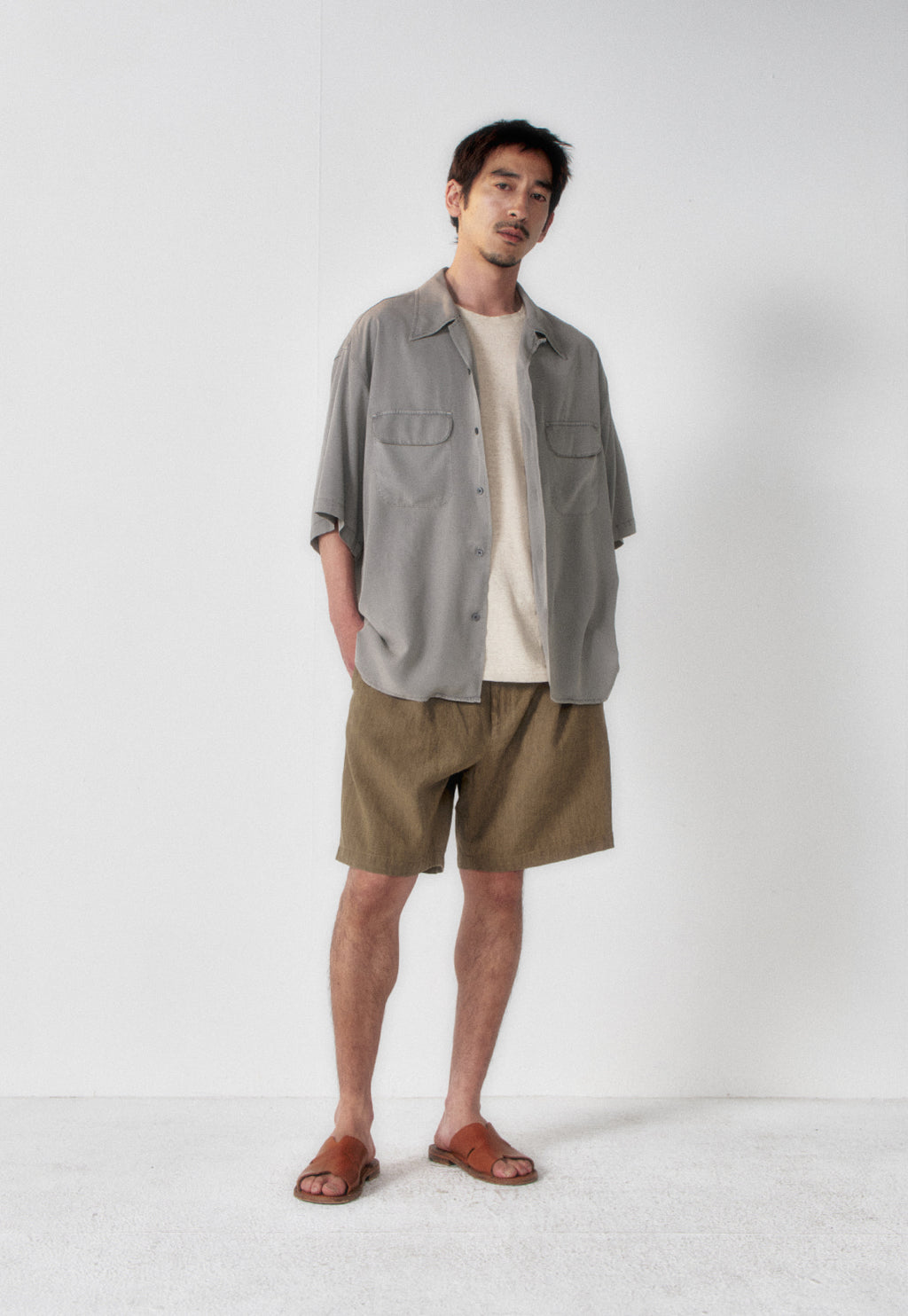 Art if acts - Tencel Two Pocket Half Shirt (Cliff) product image 2 | TRAB K-Fashion Australia