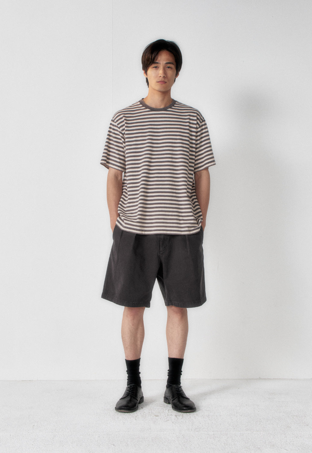 Art if acts - Washed Chino Shorts (Charcoal) product image 3 | TRAB K-Fashion Australia