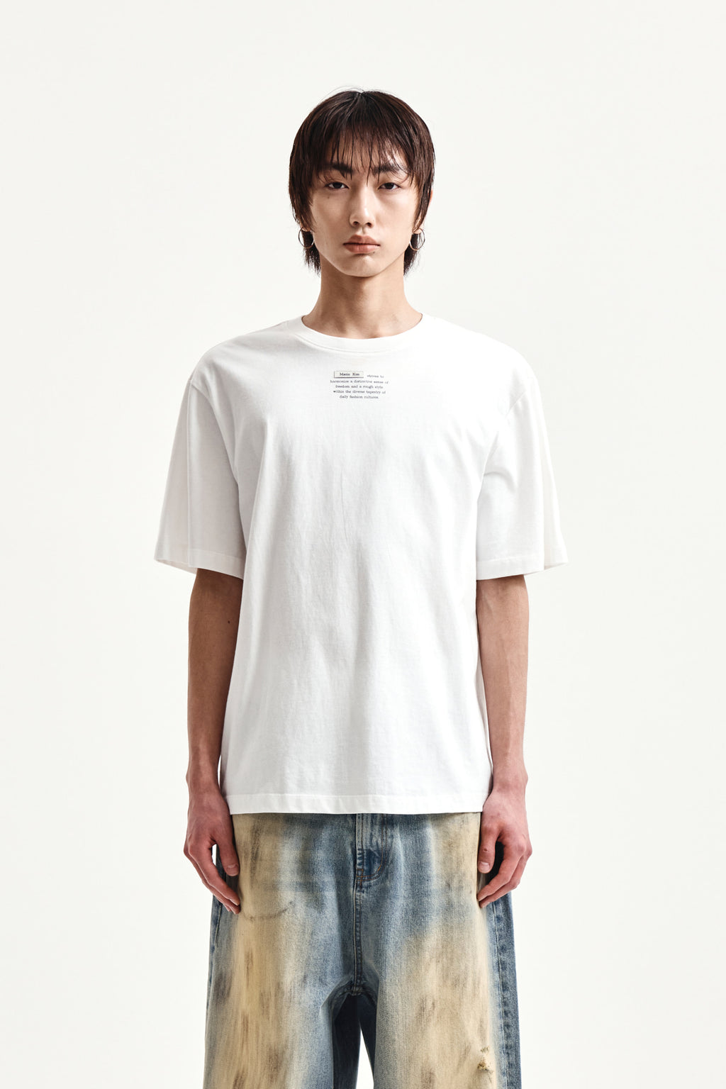 Matin Kim - Label Point Lettering Top (White) product image 10 | TRAB K-Fashion Australia