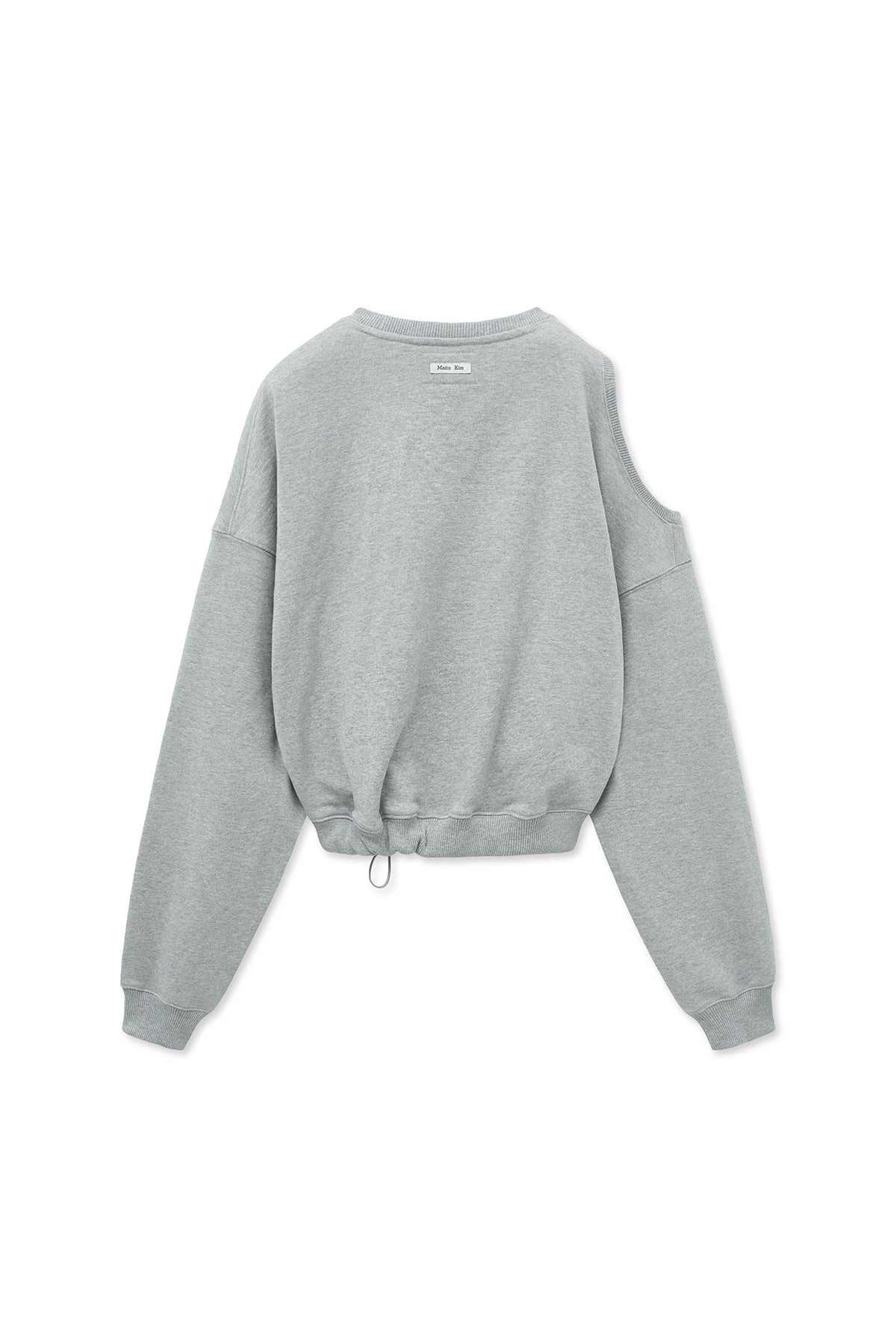 Matin Kim - Shoulder Hole Sweatshirt (Grey) product image 2 | TRAB K-Fashion Australia