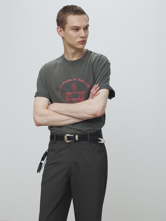 Tonywack - Anti Gallery Garment Dyed T-Shirt (Faded Charcoal) product image 4 | TRAB K-Fashion Australia